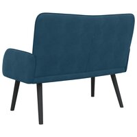 Twee Persoons Sofa Blauw 115 x 61 x 87 cm Fluweel 6