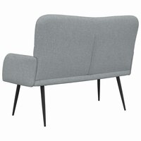 Twee Persoons Sofa Lichtgrijs 115 x 61 x 87 cm Stof 6