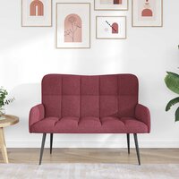 Twee Persoons Sofa Wijnrood 115 x 61 x 87 cm Stof 3