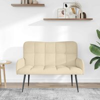 Twee Persoons Sofa Cr&egrave;me 115 x 61 x 87 cm Stof 3