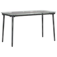 Tuintafel Zwart 80 x 40 x 45 cm poly rattan 2