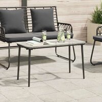 Tuintafel Zwart 80 x 40 x 45 cm poly rattan 3