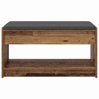 Halbank Oudhout 83 x 38 x 45 cm Ge&iuml;ndustrialiseerd hout en stof 5