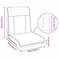 Vloerstoel Grijs 50 x 73 x 60 cm Nep Leer 11