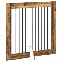Hondenhekje met standaards 2 pcs Oud hout 100 x 100 cm 5