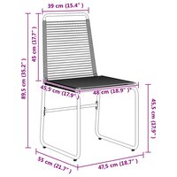 Tuinstoelen 2 pcs Zwart 48 x 55 x 89,5 cm Rattan 10