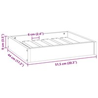 Hondenbed Wasbruin 51,5 x 44 x 9 cm Massief Vurenhout 7