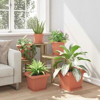 Plantenpotten 6 pcs Baksteenrood 28,5 x 28,5 x 22 cm Kunststof 4