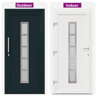 Voordeur Antracietkleurig 98 x 200 cm PVC 8