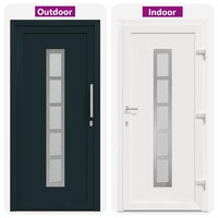 Voordeur Antracietkleurig 98 x 200 cm PVC 8