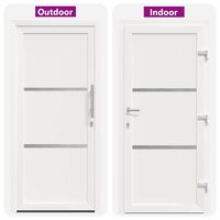 Voordeur Wit 88 x 200 cm PVC 8