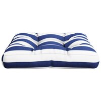 Palletkussen gestreept 58x58x10 cm oxford stof blauw en wit 5