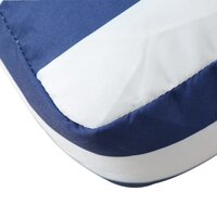 Palletkussen gestreept 58x58x10 cm oxford stof blauw en wit 7