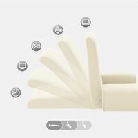 Vloerstoel Cr&egrave;me 68 x 51 x 56 cm Grove Fluweel 9