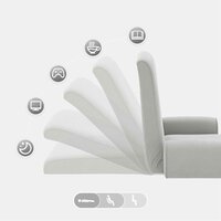 Vloerstoel Lichtgrijs 68 x 51 x 56 cm Grove Fluweel 9