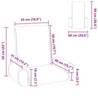 Vloerstoel Lichtgrijs 68 x 51 x 56 cm Grove Fluweel 11
