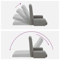 Vloerstoel Donkergrijs 68 x 51 x 56 cm Grove Fluweel 8