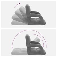 Vloerstoel Donkergrijs 58 x 62 x 58 cm Fluweel 8