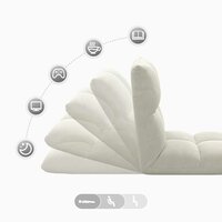 Vloerstoel Cr&egrave;me 50 x 61 x 57 cm Fluweel 9