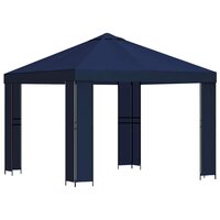 Prieel 3 x 3 m Blauw Polyester en staal 190 2