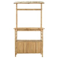 Buiten Bartafel met opslag Naturel 110 x 50 x 210 cm Bamboe 3