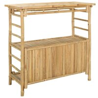 Buiten Bartafel met opslag Naturel 110 x 50 x 105 cm Bamboe 2