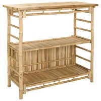 Buiten Bartafel met opslag Naturel 110 x 50 x 105 cm Bamboe 5
