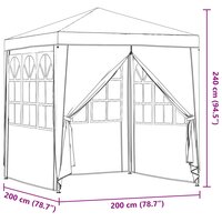 Partytent Rood 200 x 200 x 240 cm PE en staal 11