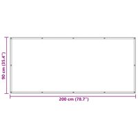 Balkonscherm 90 x 200 cm PU gecoat oxford alu 7