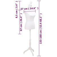 Paspop torso vrouw wit  7
