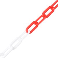 Veiligheidsketting &Oslash; 8 mm 100 m kunststof rood en wit 2