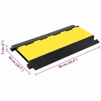 Kabelbeschermer drempel met 5 tunnels 90 cm rubber 7