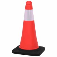 Verkeerskegels met zware basis 4 st reflecterend 50 cm 4