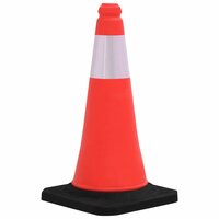 Verkeerskegels met zware basis 10 st reflecterend 50 cm 2