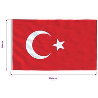 Vlag Turkije 90x150 cm 5