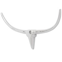 Stierenkop voor aan de muur aluminium 96 cm zilverkleurig 2