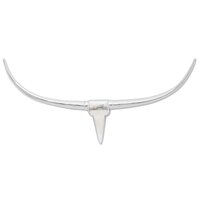 Stierenkop voor aan de muur aluminium 96 cm zilverkleurig 3