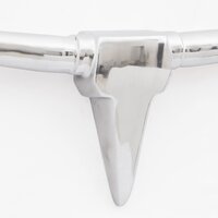 Stierenkop voor aan de muur aluminium 96 cm zilverkleurig 4