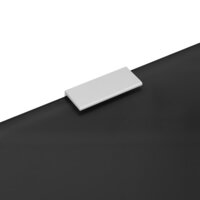 Urinoirschot wandgemonteerd 90x40 cm gehard glas zwart 7