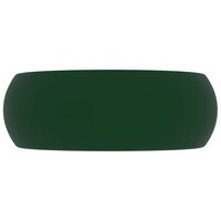 Wastafel rond 40x15 cm keramiek mat donkergroen 3
