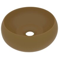 Wastafel rond 40x15 cm keramiek matcr&egrave;me 2