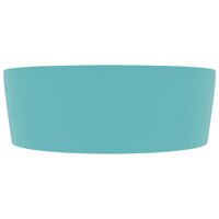 Wastafel met overloop 36x13 cm keramiek mat lichtgroen 4
