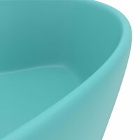 Wastafel met overloop 36x13 cm keramiek mat lichtgroen 6