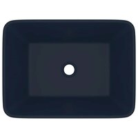 Wastafel 41x30x12 cm keramiek mat donkerblauw 4