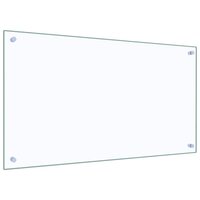 Spatscherm keuken 90x50 cm gehard glas transparant 5