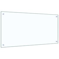 Spatscherm keuken 100x50 cm gehard glas transparant 5