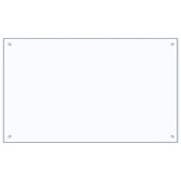 Spatscherm keuken 100x60 cm gehard glas transparant 2