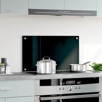 Spatscherm keuken 70x40 cm gehard glas zwart 3