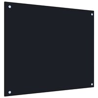 Spatscherm keuken 70x60 cm gehard glas zwart 5