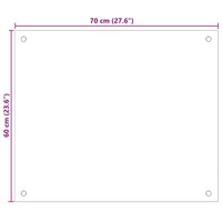 Spatscherm keuken 70x60 cm gehard glas zwart 10
